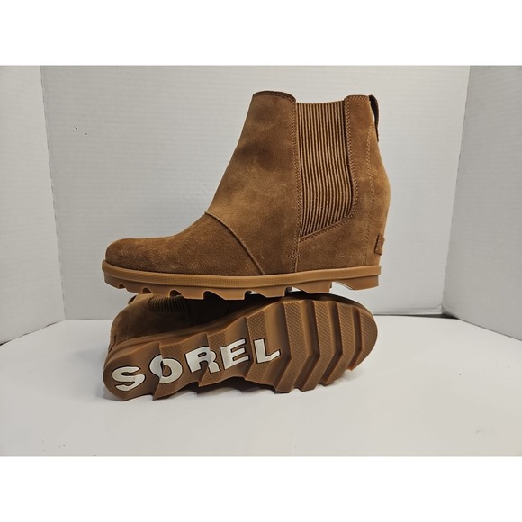 Sorel Women's Joan of Arctic II Hidden  Wedge Chelsea Brown Size 11, Perfect - Picture 1 of 10